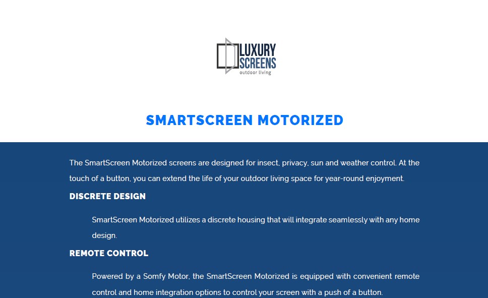 smartscreen motorized information